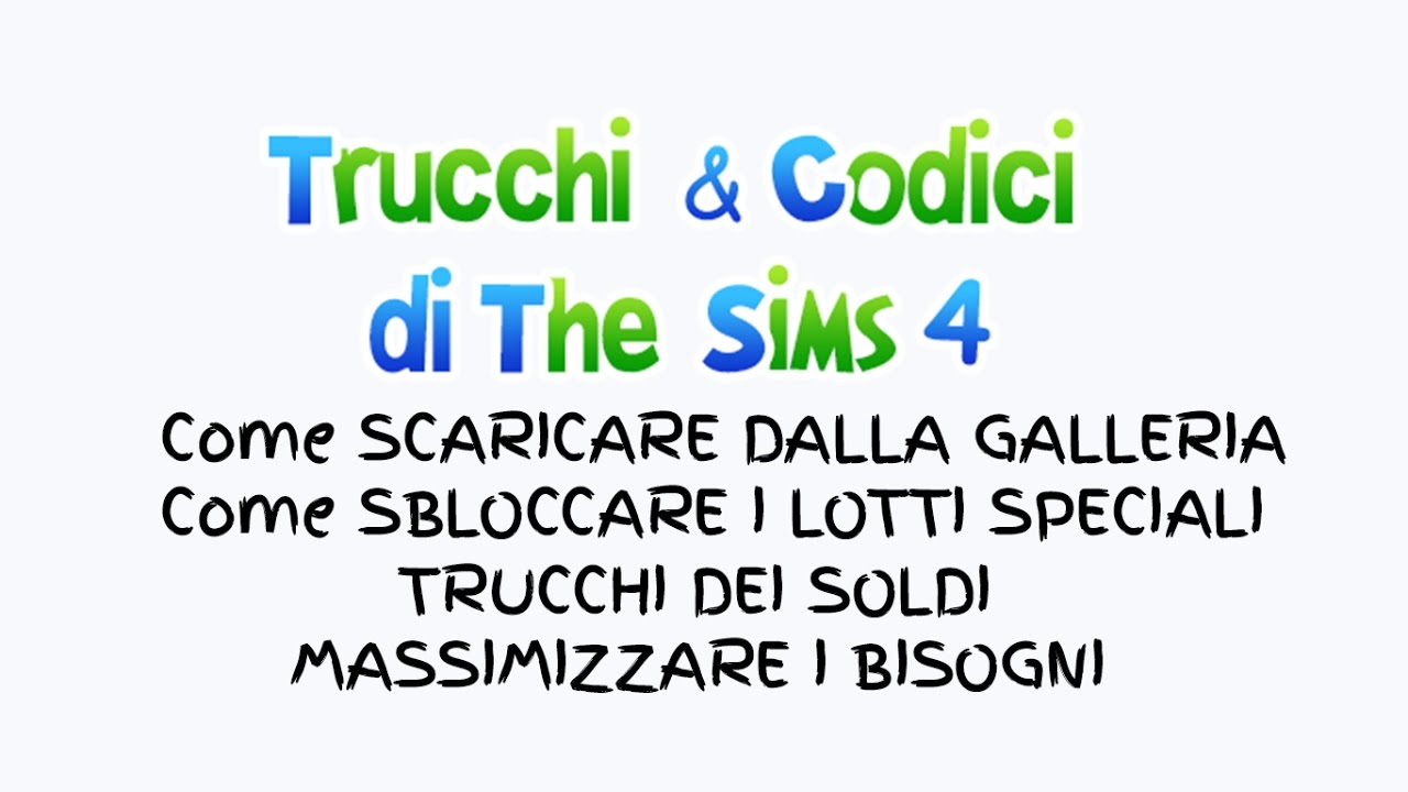 The Sims 4 - Come SCARICARE DALLA GALLERIA e TRUCCHI IMPORTANTI!!