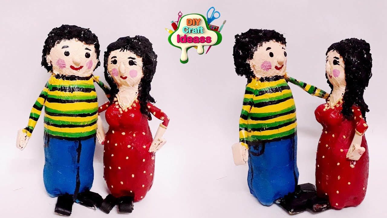 plastic bottle toys | Dolls using Plastic Bottles Decorations / DIY Home Decor