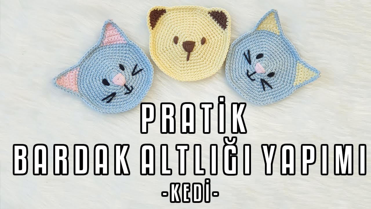 AZ KALMIŞ İPLERİNİZLE ÇOK PRATİK VE SEVİMLİ BARDAK ALTLIĞI YAPIN | AMİGURUMİ BARDAK ALTLIĞI |COASTER