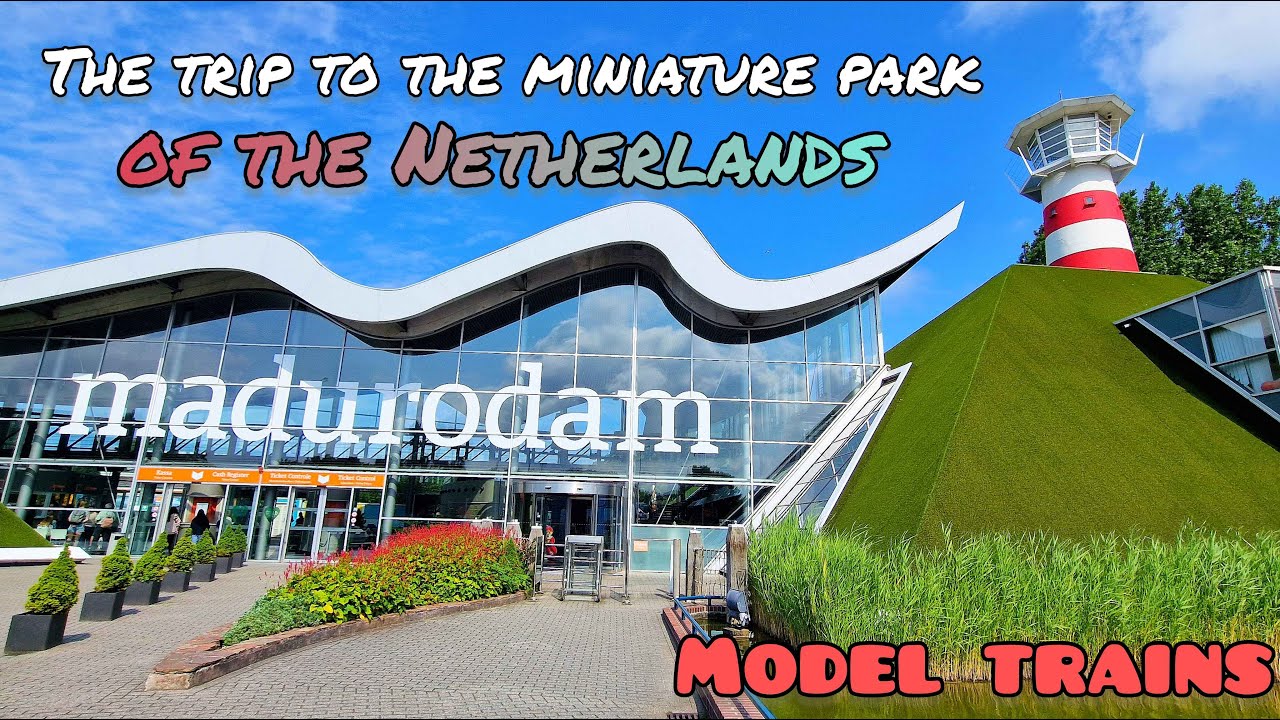 Model trains in the famous miniature park Madurodam. The Netherlands.