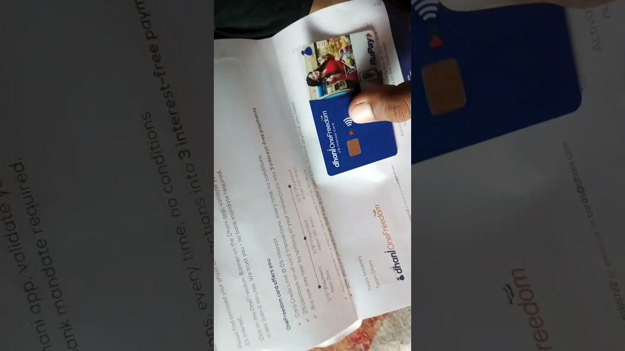Dhani one freedom credit card unboxing!