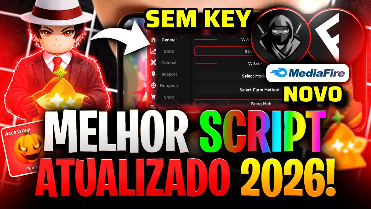 SCRIPT Blox Fruits PARA CELULAR PC SEM KEY ATUALIZADO 2026 + EXECUTOR DELTA ATUALIZADO LINK DIRETO ✅