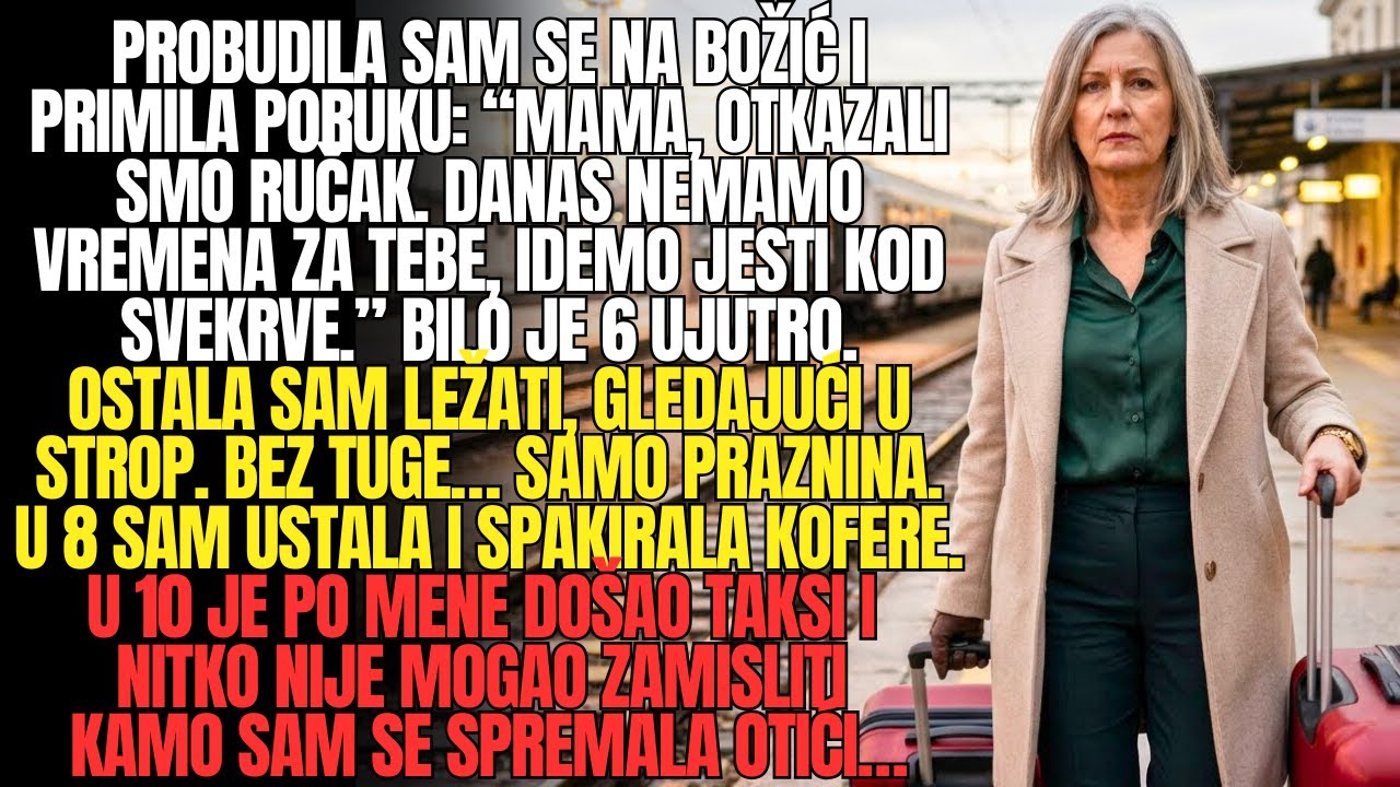 Moj sin me je otkazao za Božić kao da nisam ništa… onda sam učinila nešto što nikada neće zaboraviti