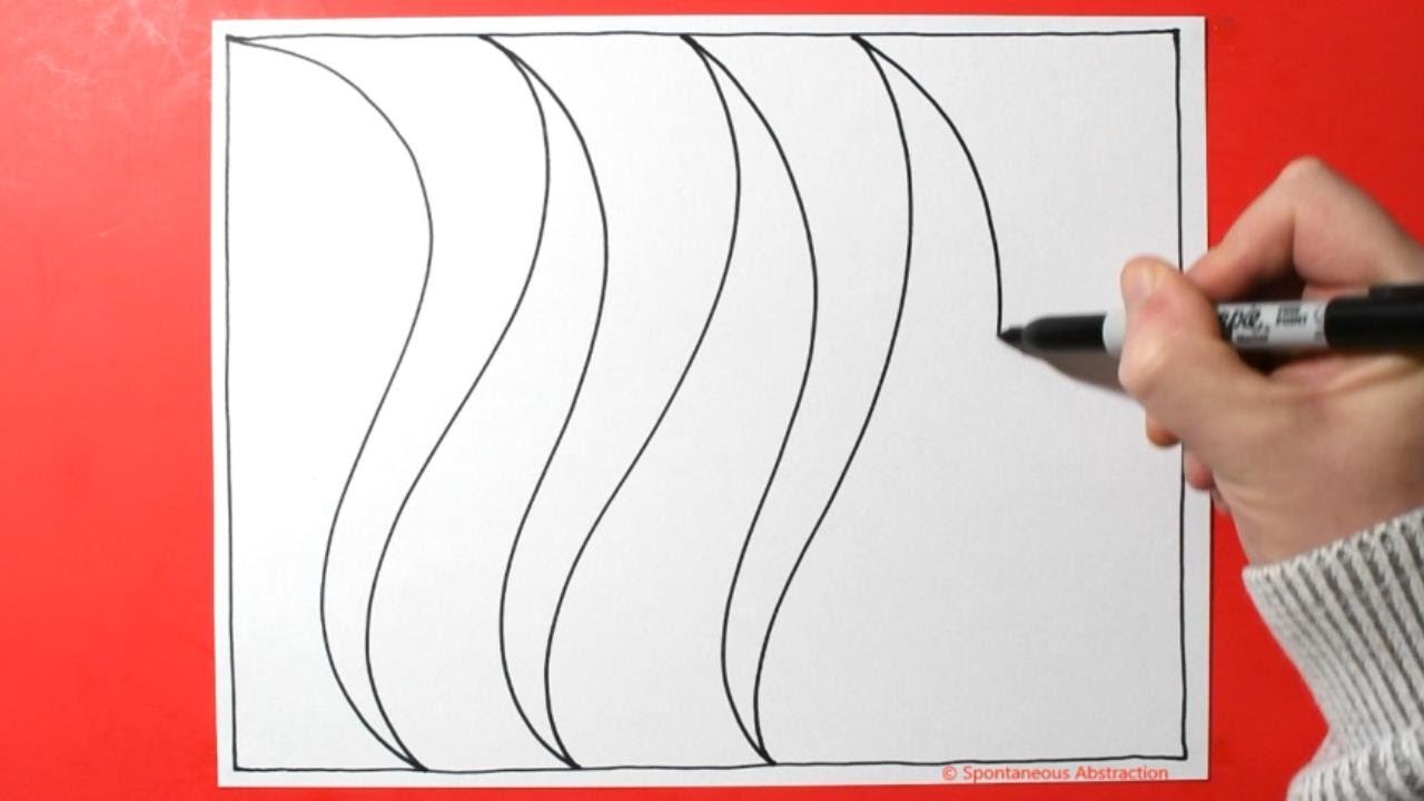 Retro Spikes Abstract Pattern Design / Satisfying Intuitive Drawing / Spontaneous Abstraction