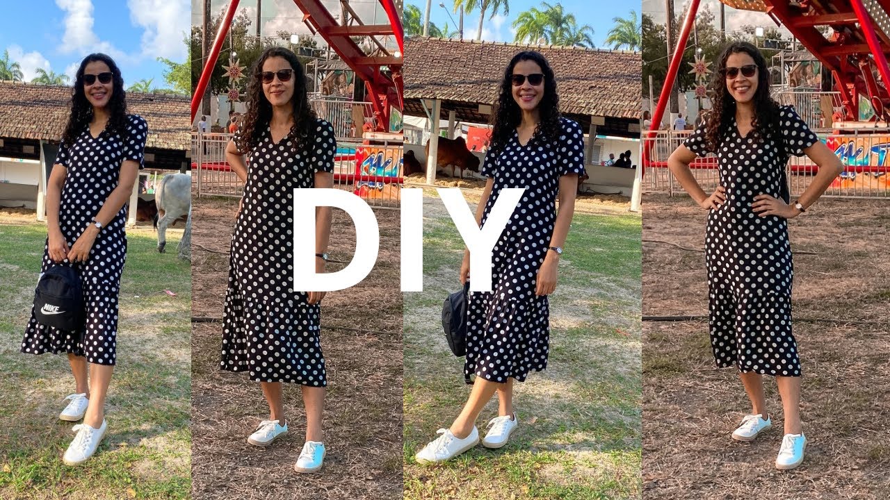 VESTIDO SOLTINHO FÁCIL  que combina com tudo #costura