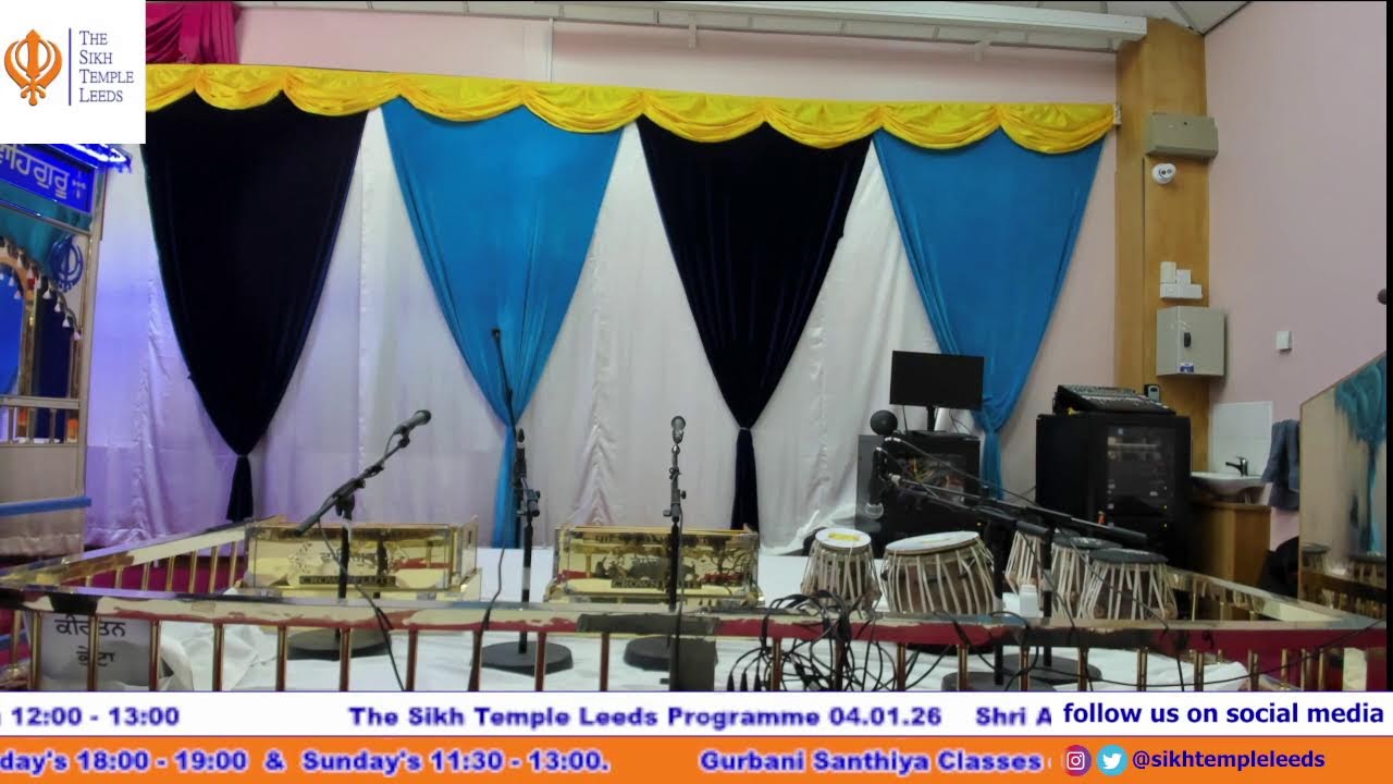 The Sikh Temple Leeds Live - Akhand Paath 5th January 2026 (PM Session)