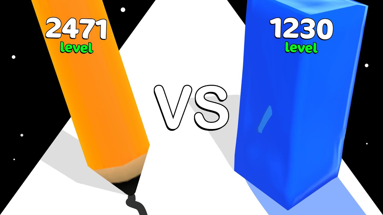 Long Pencil Run VS Cubic Numbers: ASMR Gameplay ❌ Freeplay, Max Level!