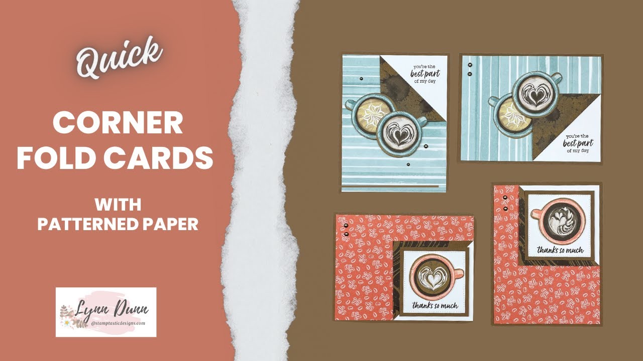 Quick Corner Fold Cards with Patterned Paper