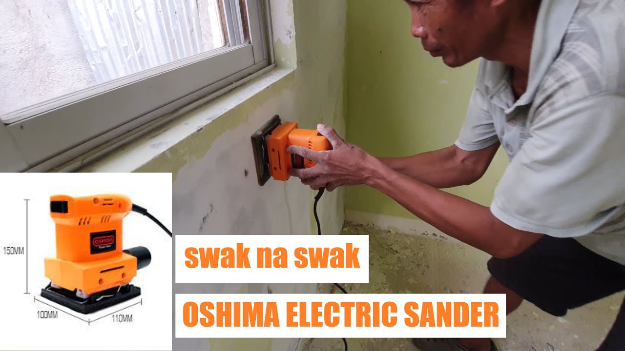 Swak na Swak sa Budget!! Oshima electric Orbital Sander Machine Polishing Machine Grinding 180W