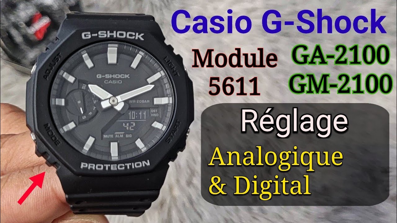 Montre Casio G-Shock GA2100 GM2100 5611 Comment Régler l'heure et la date facilement?
