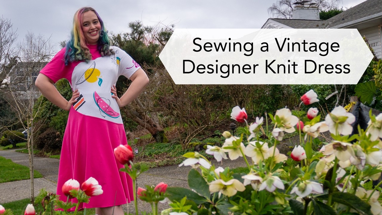 Sewing a funky 1980s dress  | Vintage sewing project