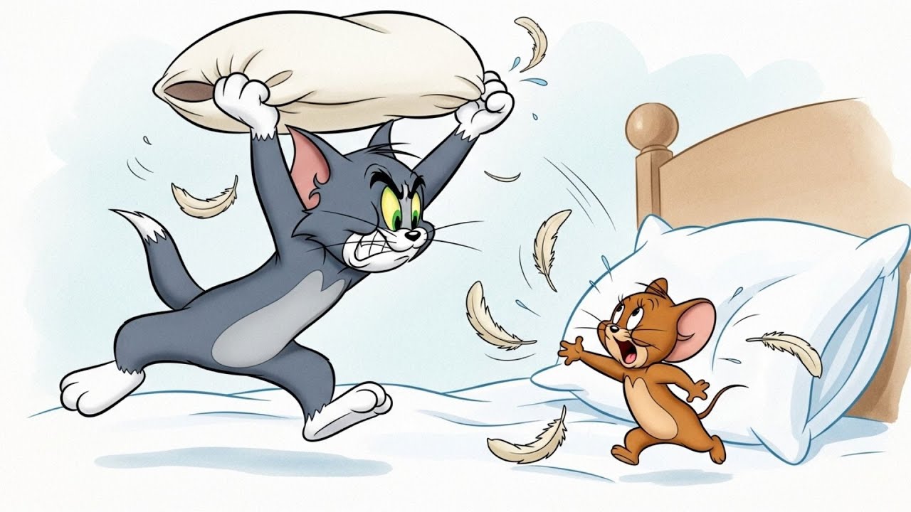 Tom vs. Jerry: The Ultimate Pillow Fight | Tom and Jerry 🐱🐭
