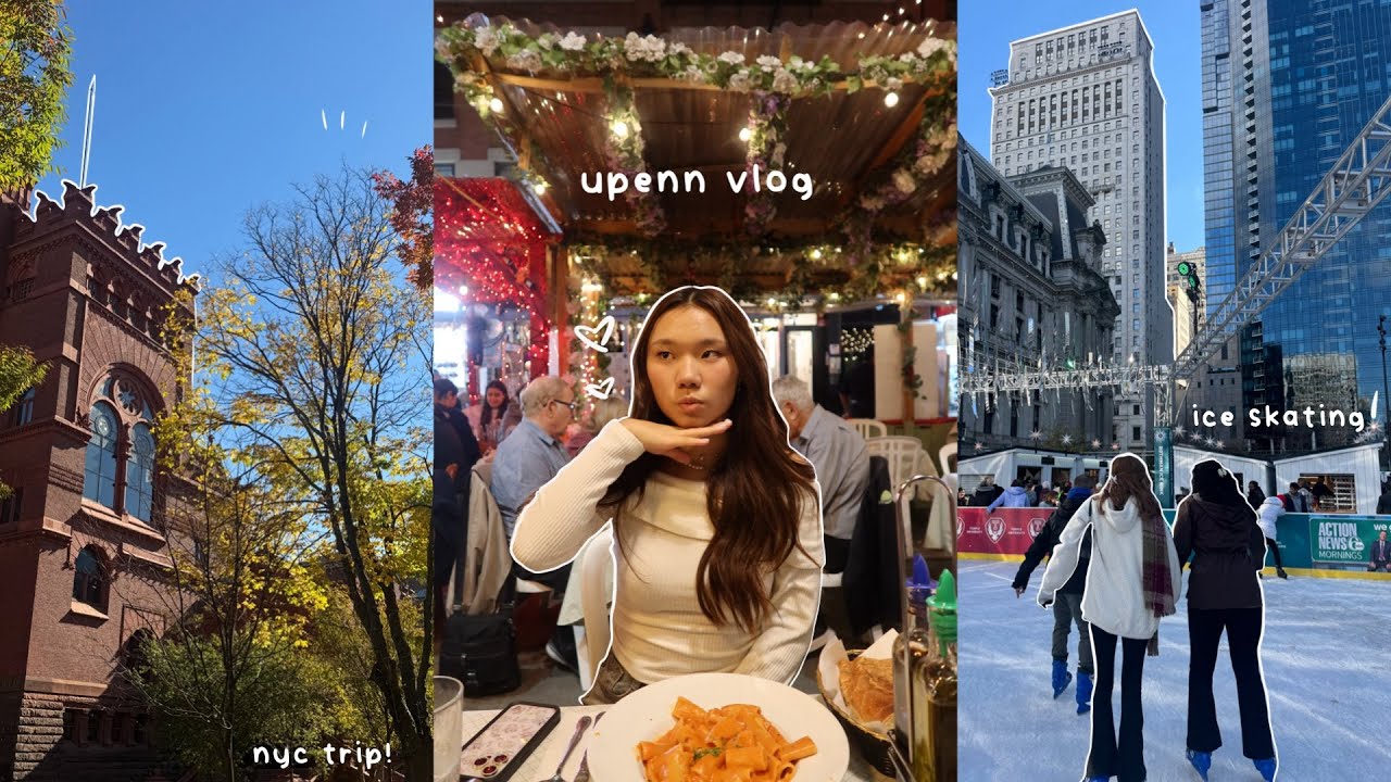 COLLEGE life 🎧: upenn freshman, nyc trip, midterms week, halloweekend, ice skating, good eats
