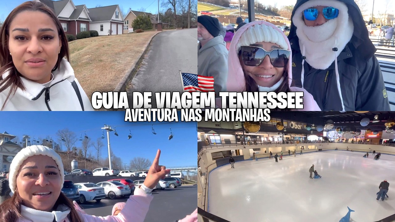 ELA TEVE CORAGEM? 🎢 Tirolesa e escalada no inverno do Tennessee