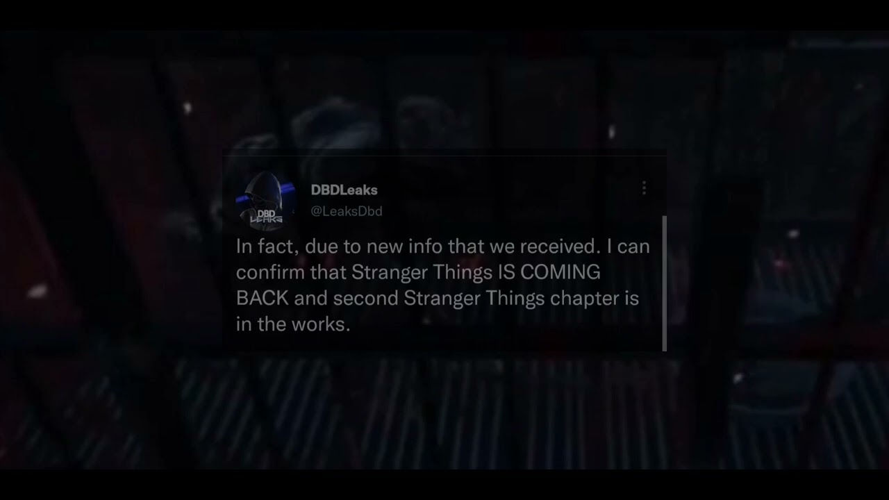 Stranger Things returns to DBD with its Second Chapter |  DBD