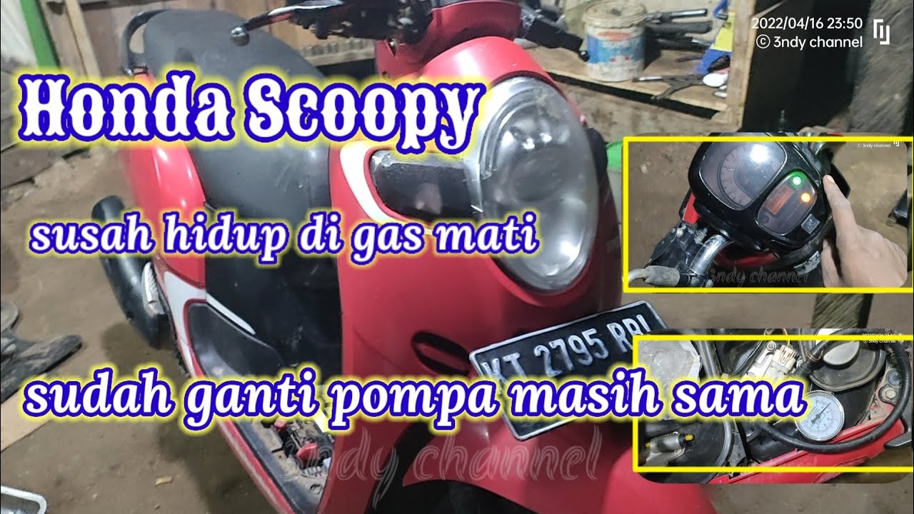 Honda Scoopy susah hidup di gas mati & berebet