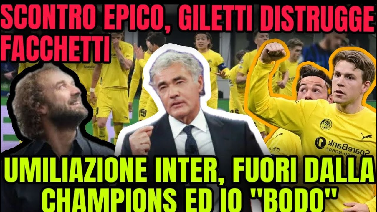 INTER UMILIATA! FUORI DALLA CHAMPIONS! GILETTI DISTRUGGE FACCHETTI! 