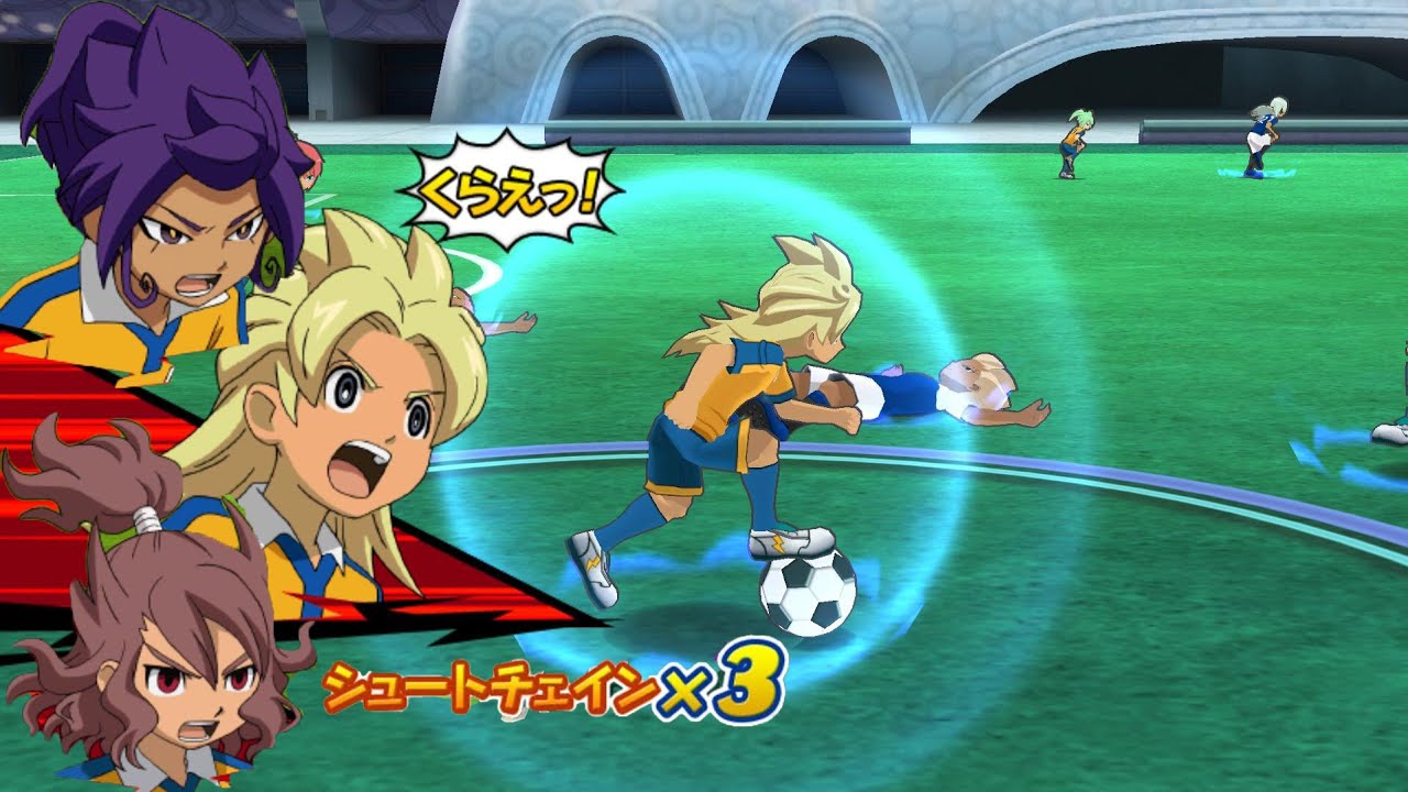 Inazuma Eleven Go Strikers 2013 Chrono Storm vs Legend Japan Wii  (Dolphin/Gameplay)