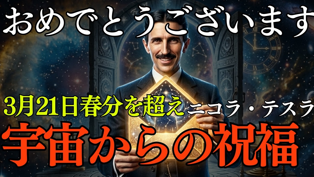 【ニコラ・テスラ】おめでとうございます。3月21日、春分を超えたあなたへ——宇宙からの祝福が届いています｜二コラテスラ｜宇宙元旦｜春分の日｜