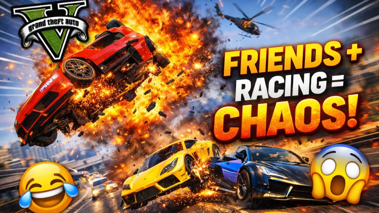 GTA 5 Custom Races: Our EPIC Failures & Wins! (Funny Moments with Friends)