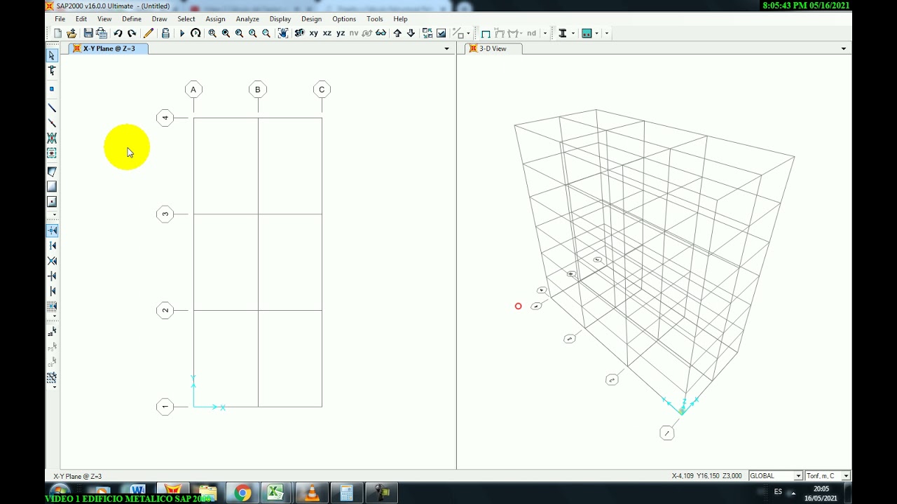 VIDEO 1 DISEÑO DE EDIFICIO DE ESTRUCTURA METÁLICA EN SAP 2000