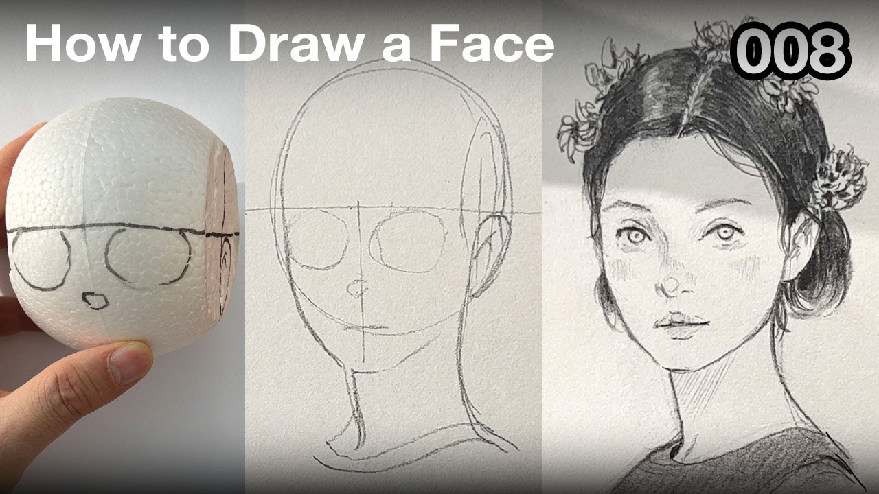 How to Draw a Face (008) Draw Practice with me