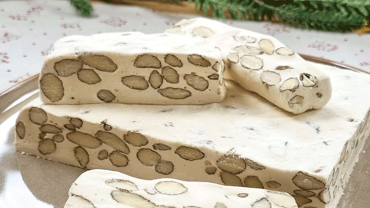 Мягкая и ЛЕГКАЯ нуга без ЯИЦ🎄БЫСТРЫЙ рецепт приготовить дома на Рождество