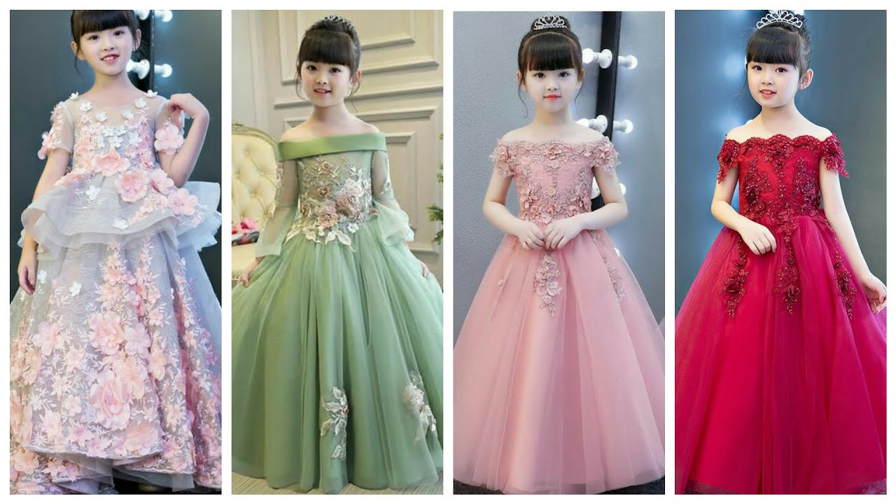 Top Stylish Party Wear Ball Gown Dress Designs For Kids/stylish ball gowns for kids/kid frock design
