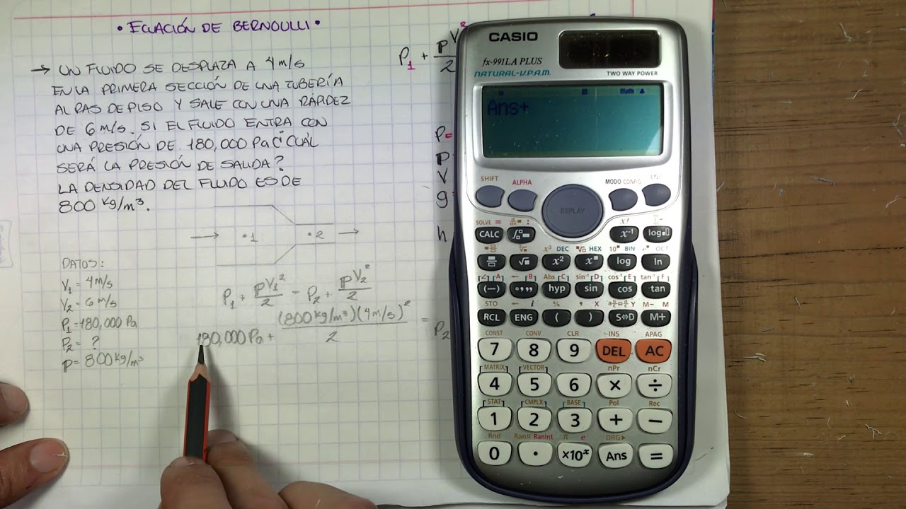 Ecuación de Bernoulli FÁCIL paso a paso + Ejercicio #1
