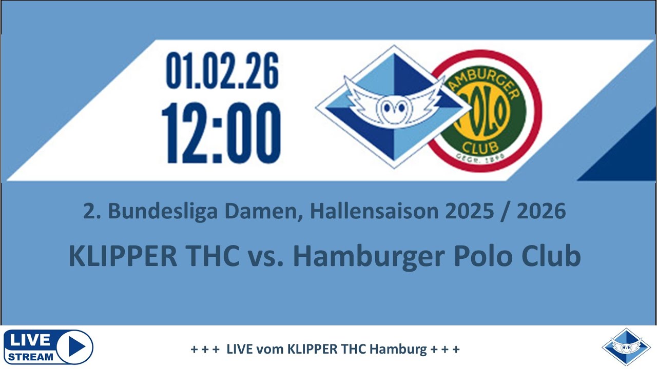 KLIPPER THC vs. Hamburger Polo Club, 2. Bundesliga Damen, Halle 2025/2026