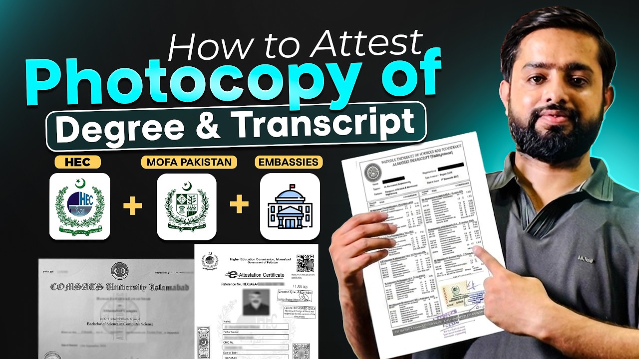 How to Attest Photocopy of Degree & Transcript from HEC, MOFA, Apostille | New HEC Digital Process