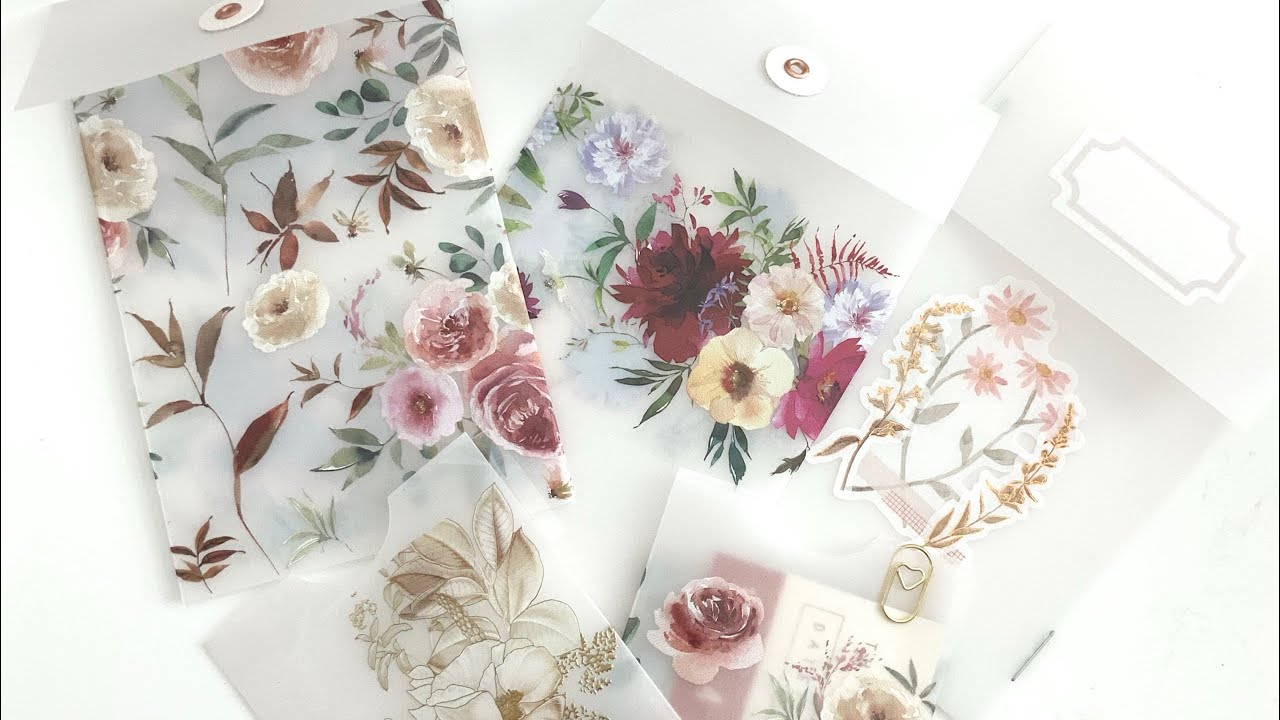 Vellum Envelopes & Pockets No Scoring w/ PET & Washi Tape Journal