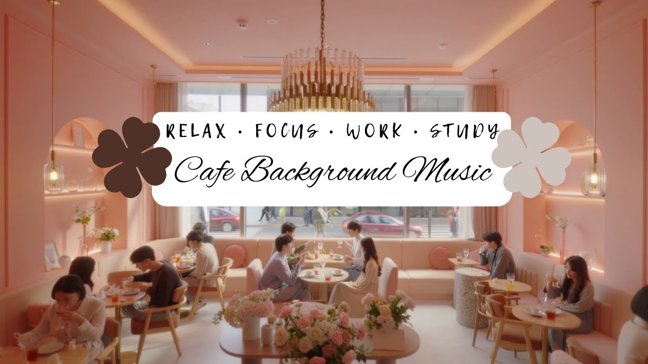 Soft Coral & Sunlit Cafe Background Music for Relax & Work ☕🌸 | Cafe Note Ambience カフェの勉強BGM