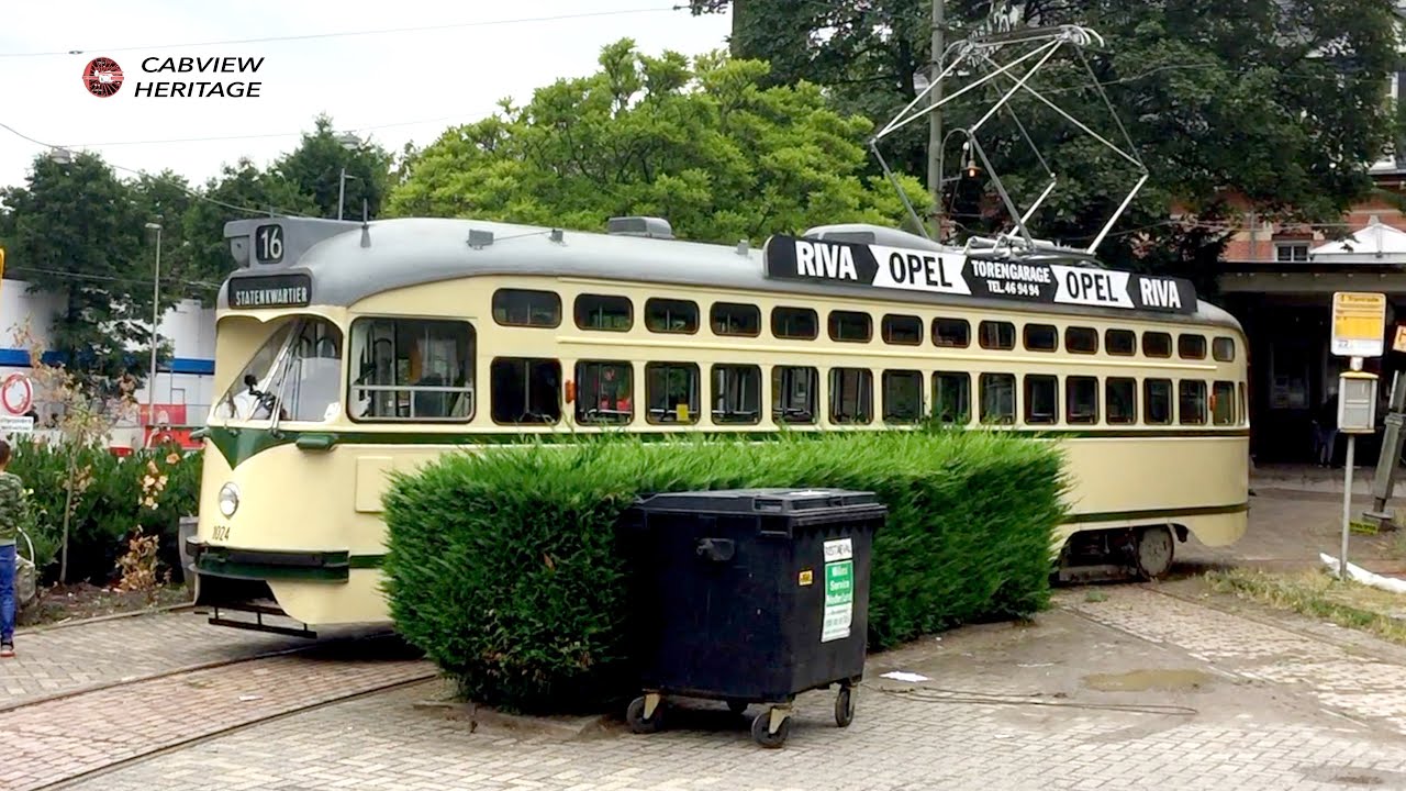 🇳🇱 Cab Ride 1952: The famous PCC 1024: Amsterdam - Amstelveen Museum Tram Line 14/7/2019