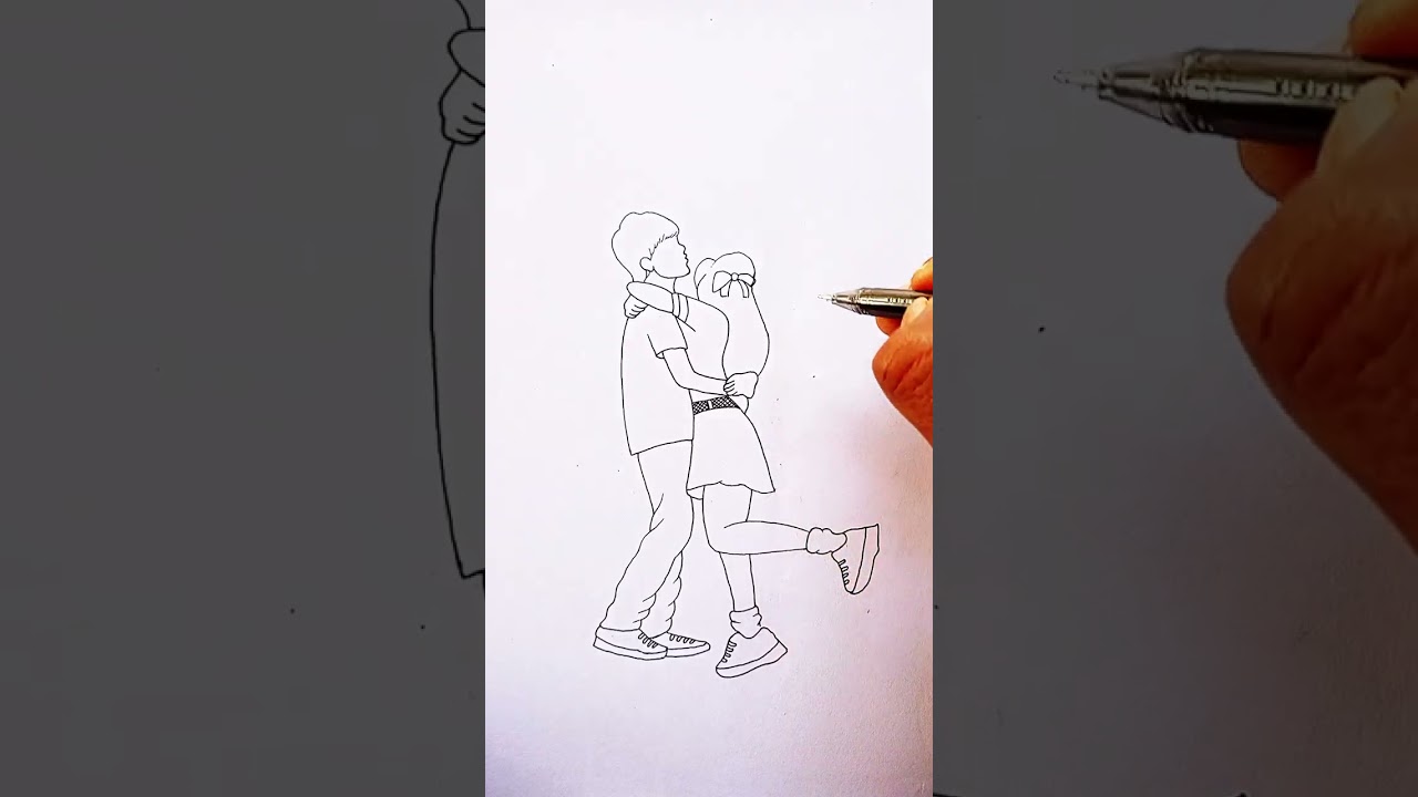 Couple drawing ❤️💯 Easy #drawing#easy...