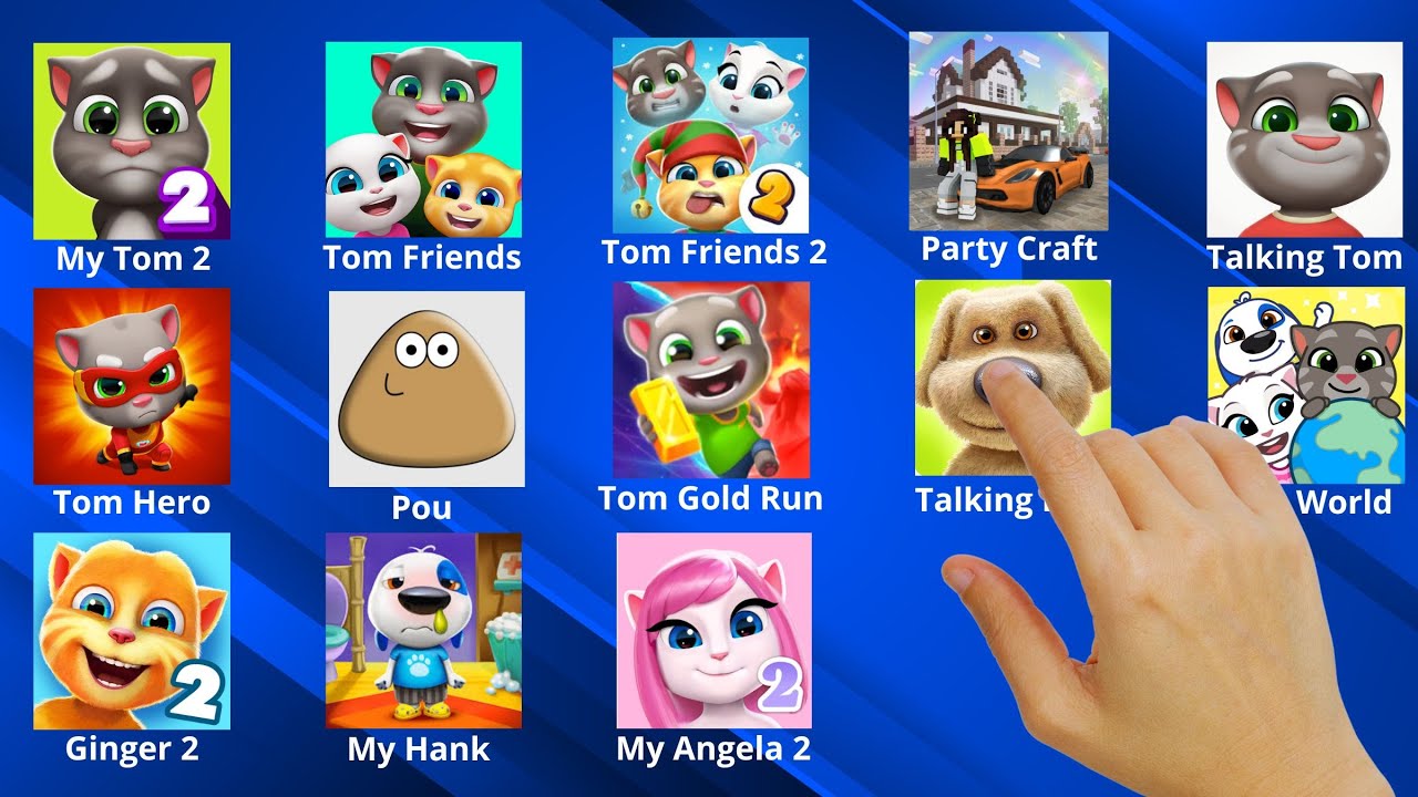 Talking Tom,Roblox,Talking Ginger,Talking Angela,Talking Hank,Kpop Demon Hunters, Talking Tom 2
