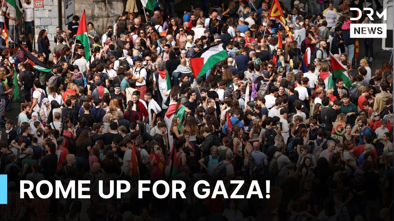 BREAKING: Thousands in Italy Join Strike to Support Gaza After Sumud Flotilla Interception | AH1Z
