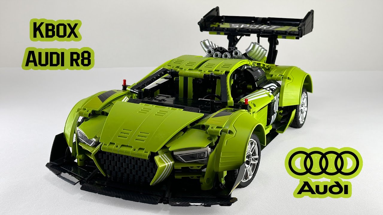 KBOX 10516 Audi R8 1:10 Technic Series [4K 60FPS] - Fast Brick Build