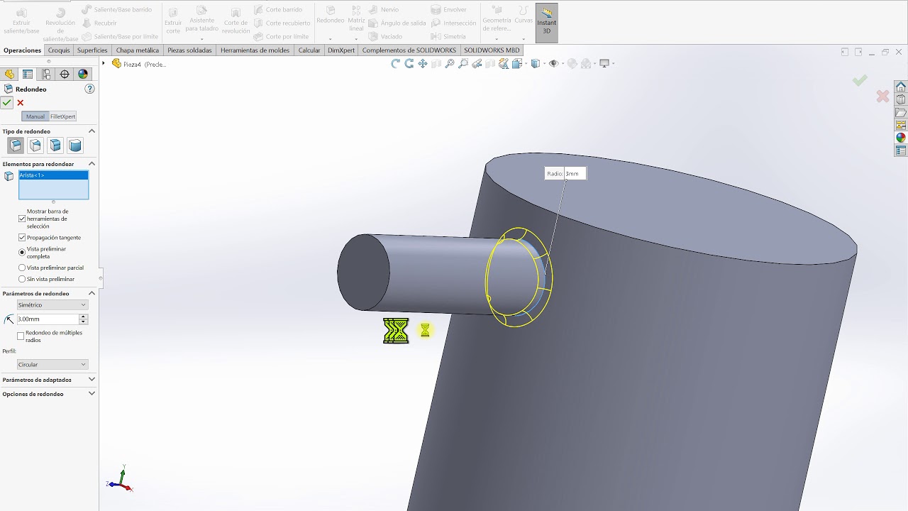 SolidWorks Matriz Croquis y Curva