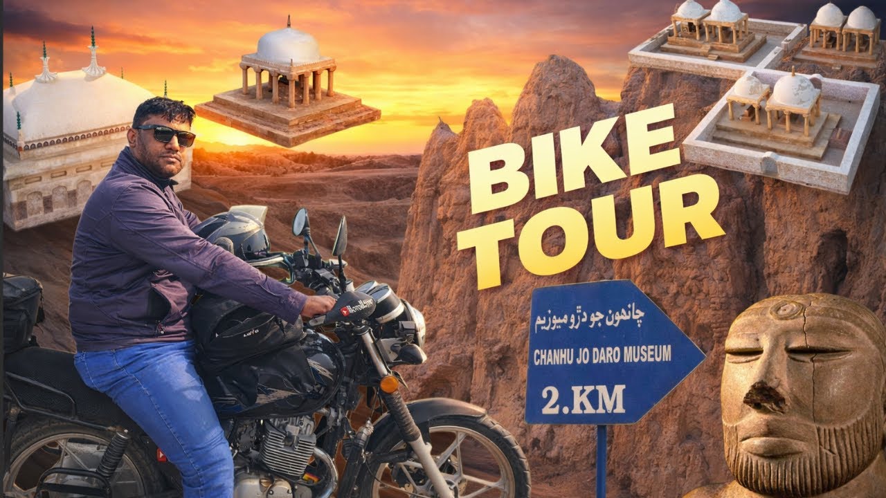 Karachi To NawabShah A Fun Motorcycle Travel Vlog-چاہن جو دڑو، دلیل دیرو اور قبہ شہداد |تاریخی سفر