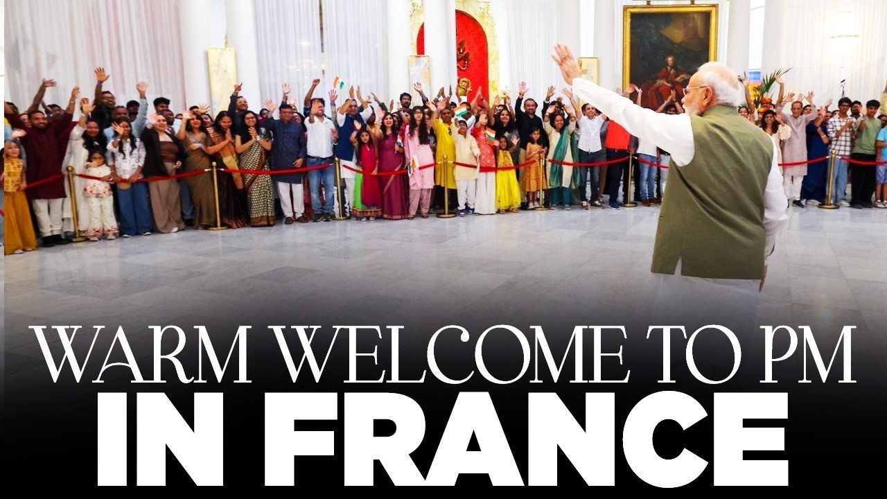 LIVE: PM Modi arrives to a warm welcome in France