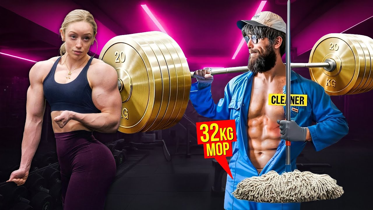 ELITE Bodybuilder ANATOLY Lifts 50KG Mop in the Gym… Everyone Was Shocked! 😱💪🧹