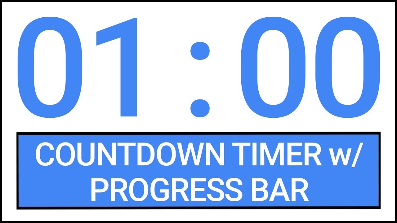 1 min Countdown Timer w/ Progress Bar #Timer #Countdown