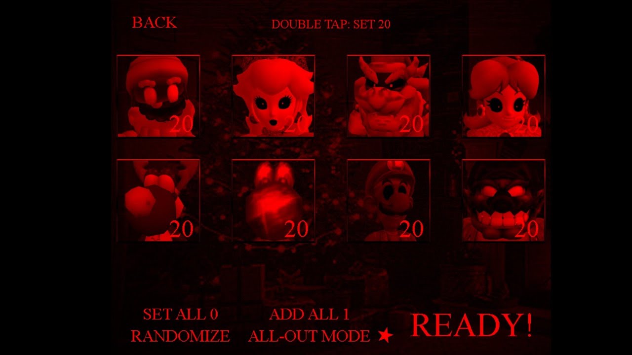 Five Nights At Wario's Christmas Frights Custom Night Live (all out mode complete)