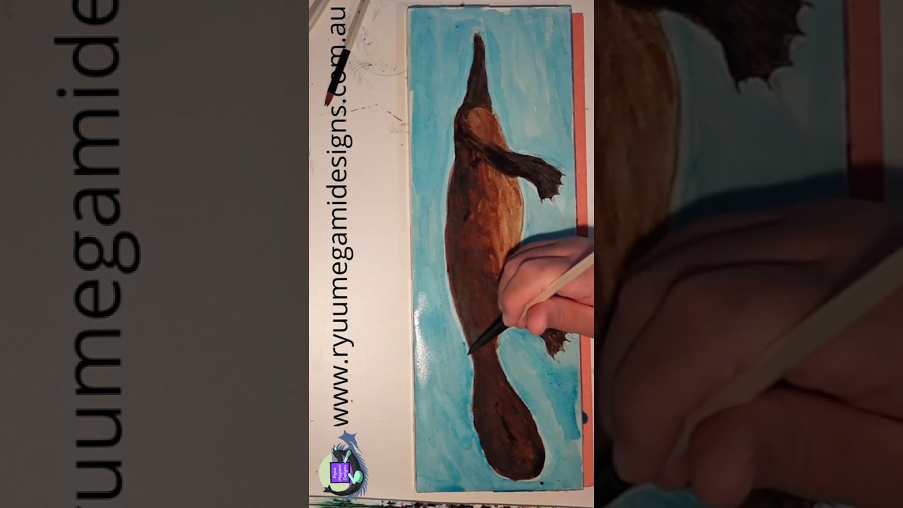 Platypus Watercolour painting #australianartist #watercolour #platypus