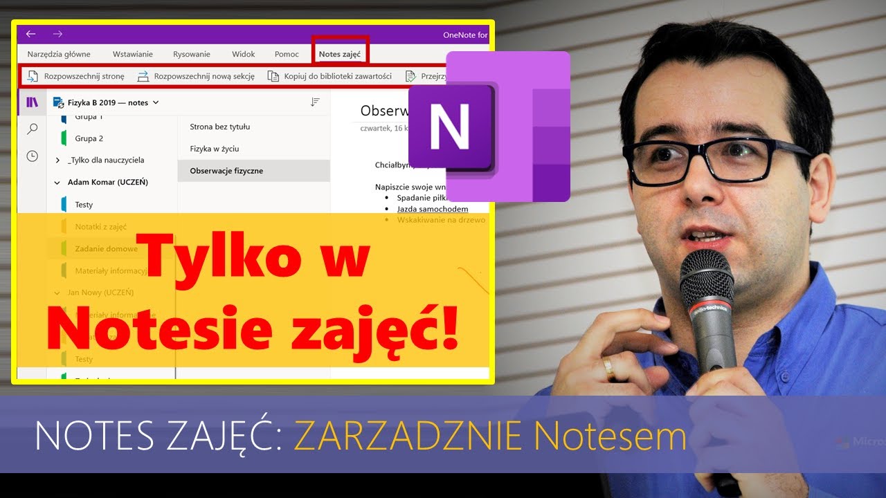 Jak ZARZADZAĆ Notesem zajęć? [Teams: Notes zajęć]