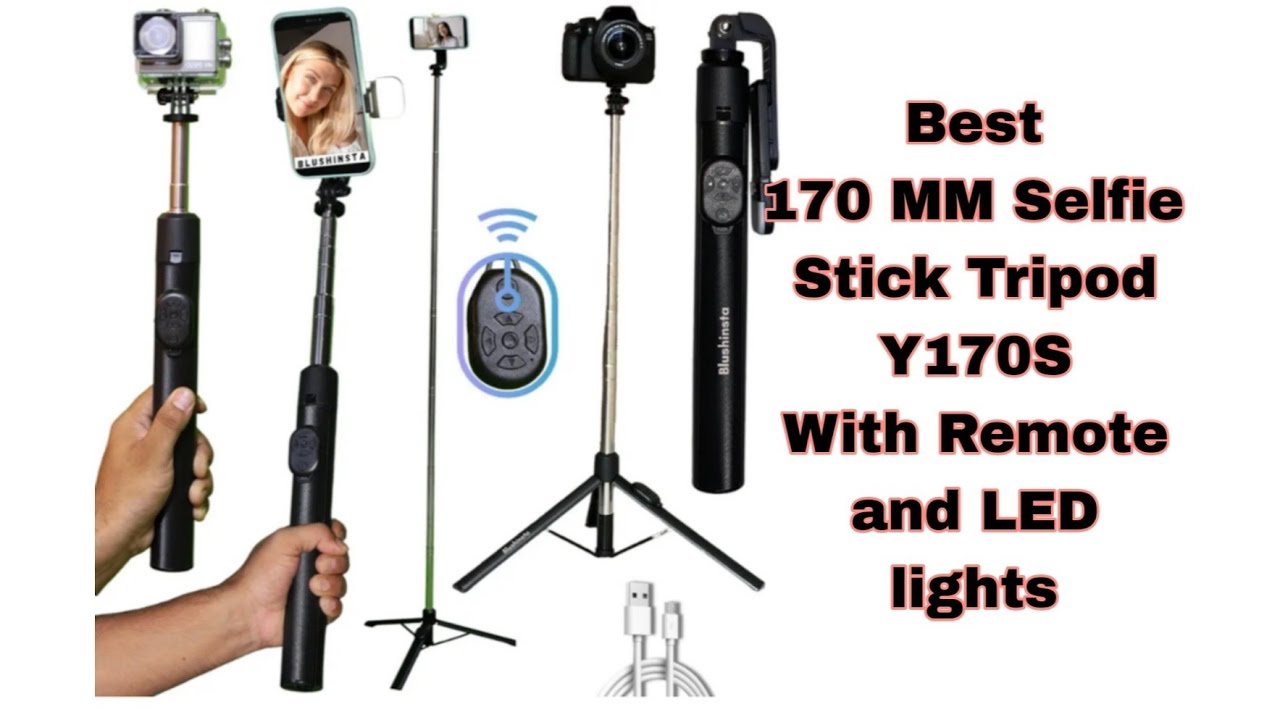 170 CM Long  Selfie Stick Tripod (Y17S) for Mobile Unboxing and Review