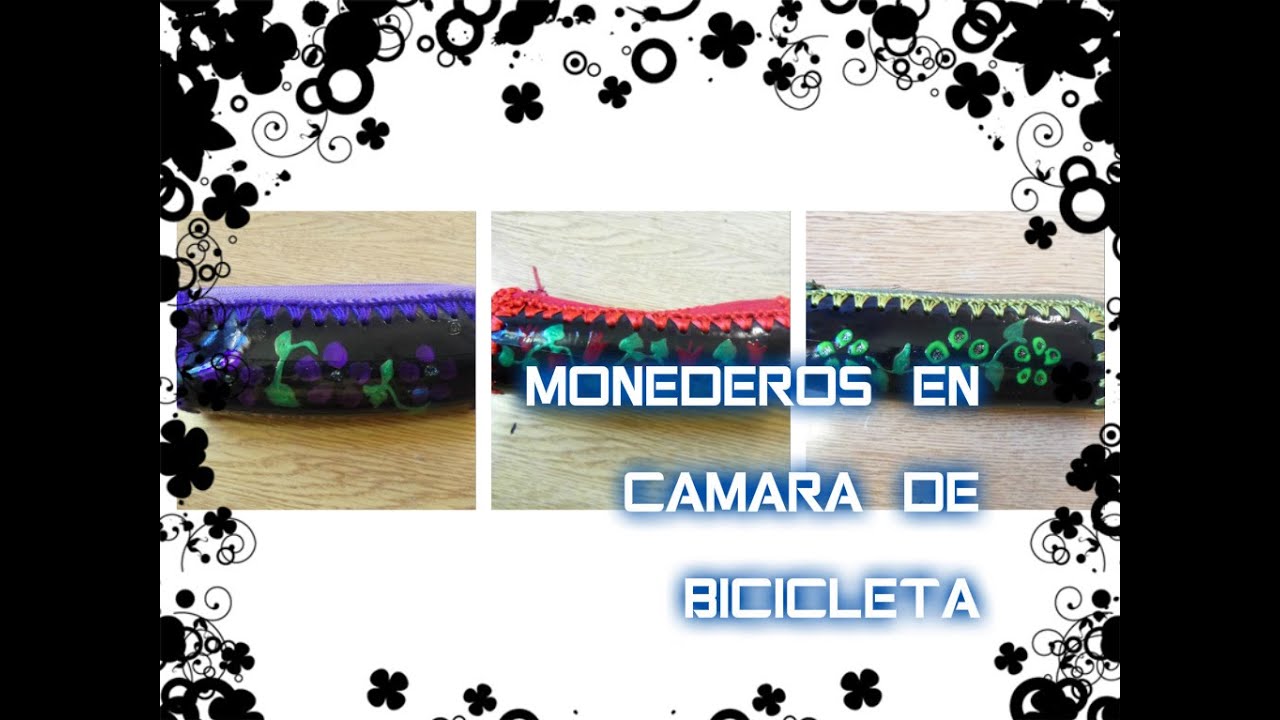 monederos reciclados de cámara de bicicleta.