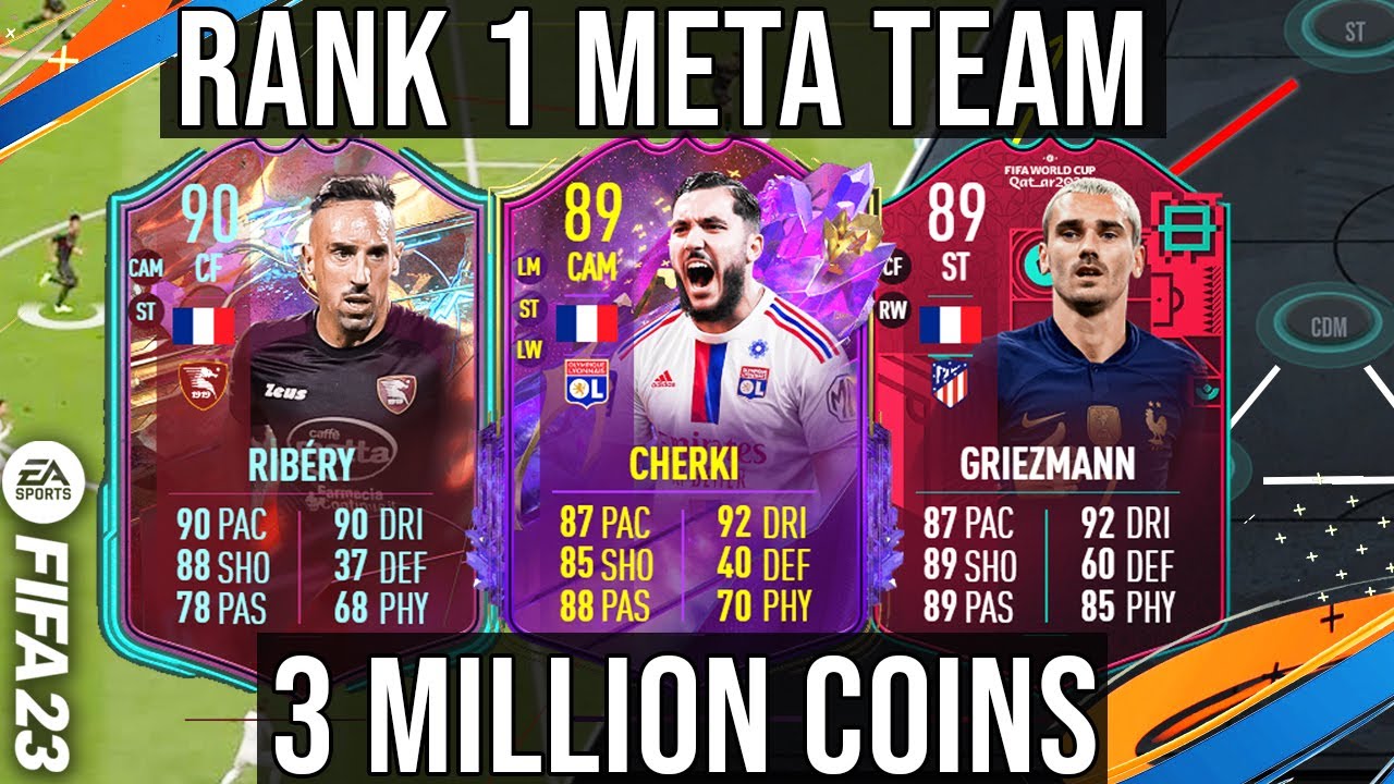 BEST RANK 1 META 3 MILLION COIN SQUAD BUILDER - ALL 5* / 5* WEAK FOOT / SKILL MOVES - FIFA 23