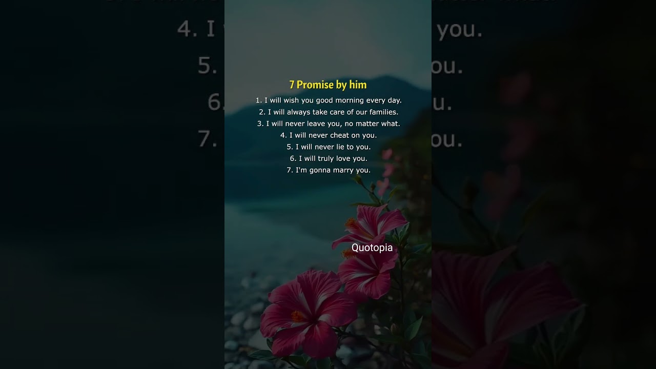 💖 7 Promises of True Love 💍 Forever Together ❤️ #Love #Relationship #Promise